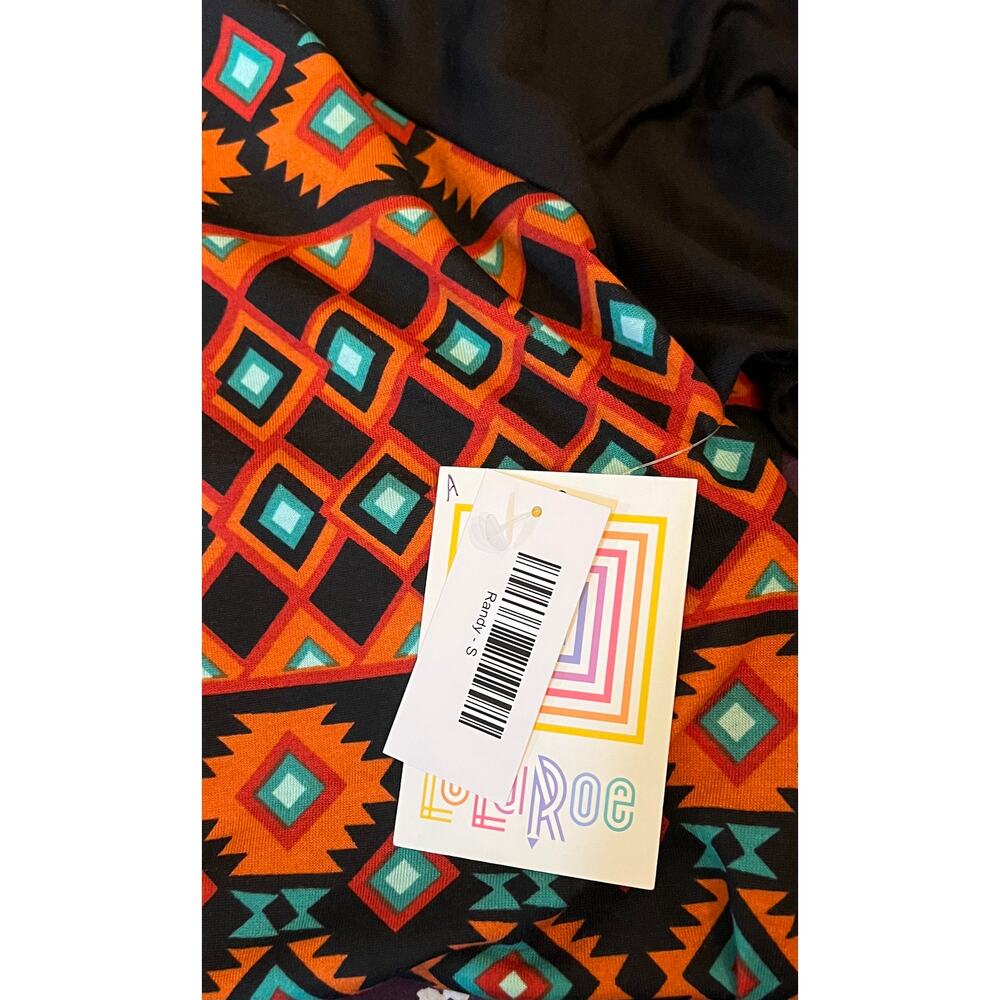 LuLaRoe Randy Raglan 3/4 Sleeve T- Shirt, Geometric / Aztec Pattern Sz Small - Picture 9 of 9
